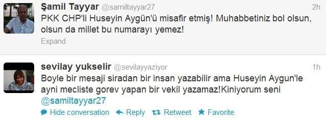 Şamil Tayyar'a Twitter'dan tepki
