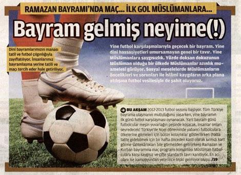 Milli Gazete kızdı: Ramazan Bayramı'nda maç mı olur