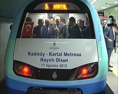 Erdoğan Kadıköy - Kartal metrosu açılış töreninde