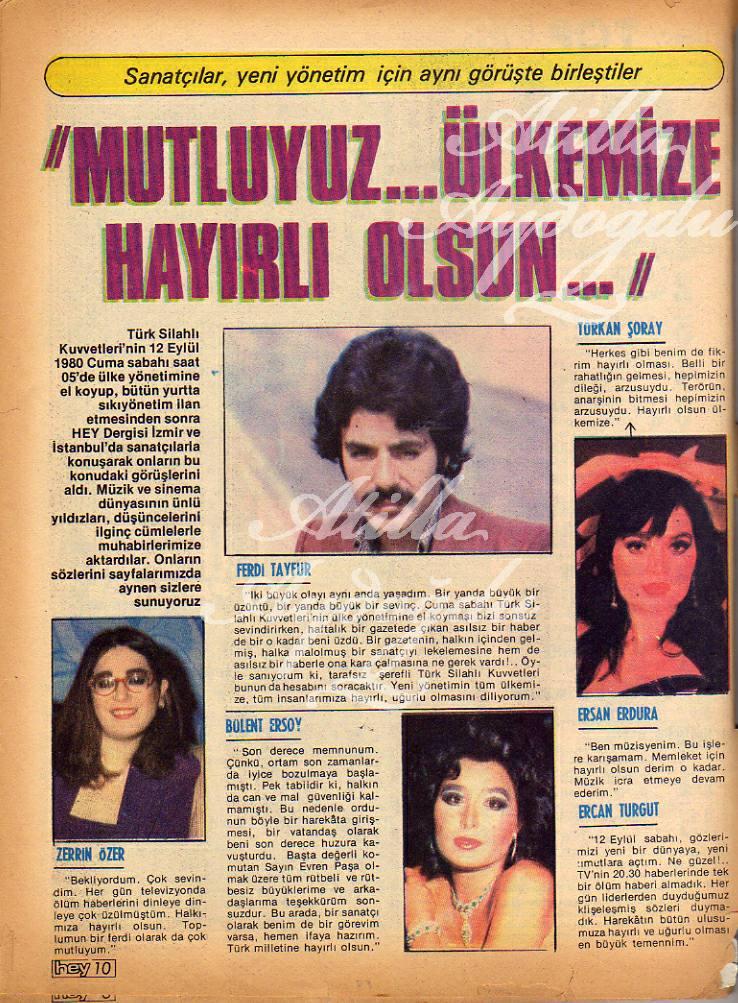 Ünlüler 12 Eylül'ün ardından ne dedi