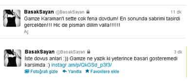 Başak Sayan dizi setinde Gamze Karaman'ı dövdü