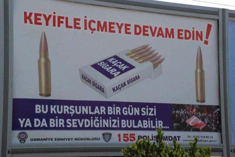 Osmaniye Emniyeti'nden kaçak çay-sigara içme kampanyası