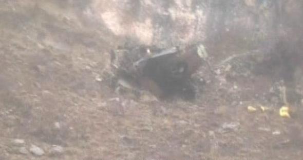 Pervari'de düşen helikopterin ilk görüntüsü