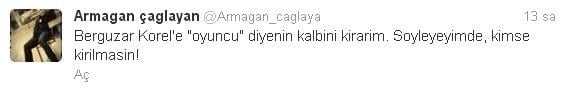 Çağlayan: Bergüzar Korel'e oyuncu diyenin kalbini kırarım