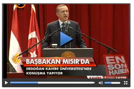 Erdoğan'ın Kahire Üniversitesi konuşması