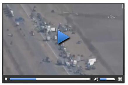 Texas'ta 140 araç birbirine girdi: 2 ölü 80 yaralı