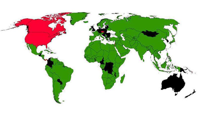 BM'de Filistin'e Evet diyen ülkeler