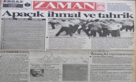 Zaman Sivas katliamı dedi
