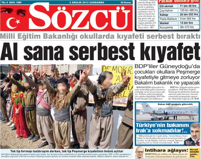 PKK'dan öğrencilere peşmerge kıyafeti giyin baskısı