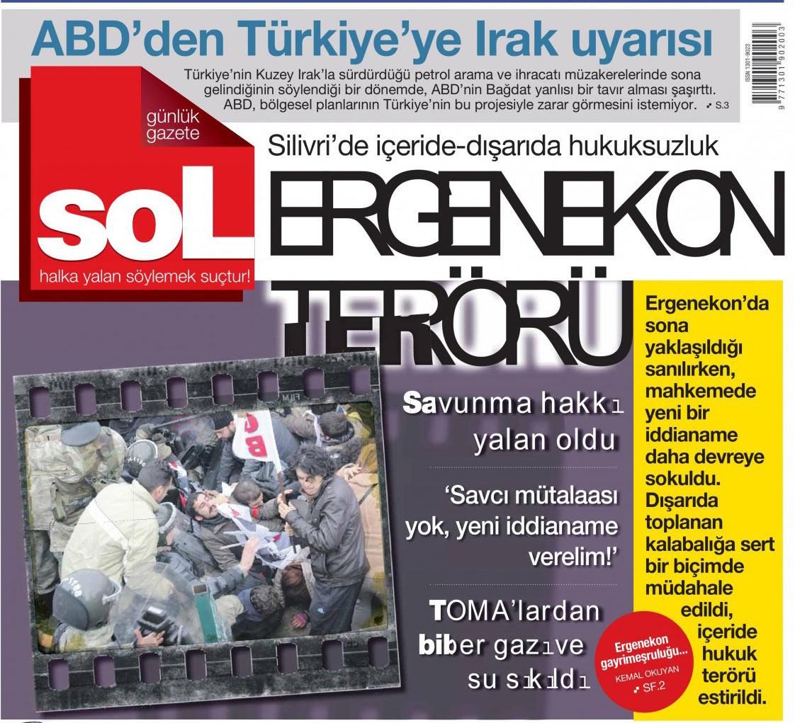 Ulusalcı gazetelerin Ergenekon davası manşetleri