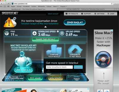 İstanbul'un ünlü mekanlarında internet hız testi