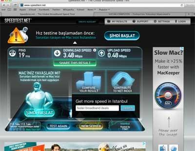 İstanbul'un ünlü mekanlarında internet hız testi