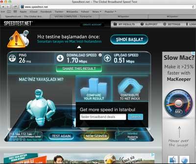 İstanbul'un ünlü mekanlarında internet hız testi