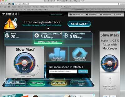 İstanbul'un ünlü mekanlarında internet hız testi