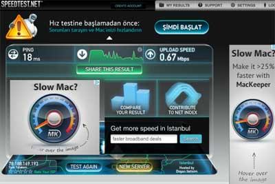 İstanbul'un ünlü mekanlarında internet hız testi