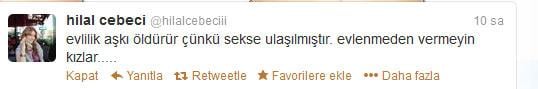 Hilal Cebeci'den tavsiye: Evlenmeden vermeyin