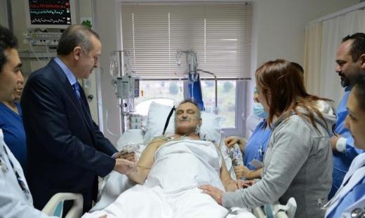 Erdoğan'dan Ergin Saygun'a ziyaret