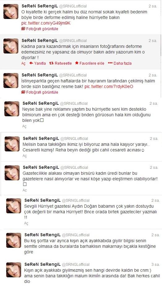 Melis Alphan Seren Serengil'i çok kızdırdı