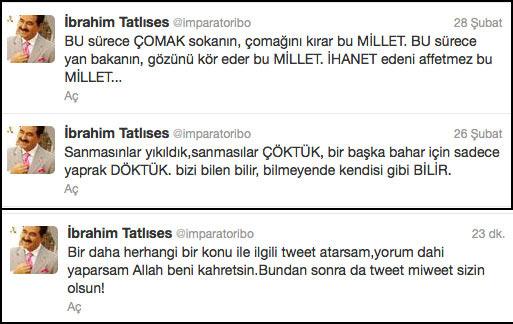 İbrahim Tatlıses Twitter'a tövbe etti