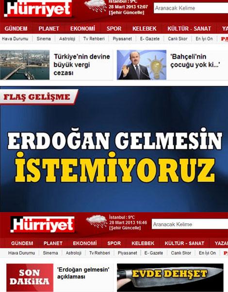 İsrail yalanı Hürriyet'te son dakika