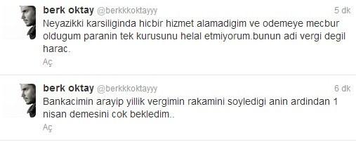 Berk Oktay'ın vergi isyanı