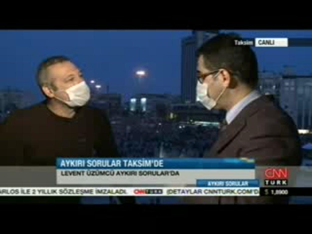 Taksim’den maskeli canlı yayın