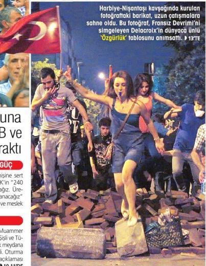 Gezi eylemcilerinin devrim fotoğrafı