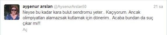 Ayşenur Arslan'dan tepki çeken olimpiyat tweeti