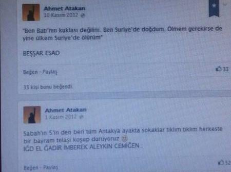 Hatay'da ölen Ahmet Atakan Esad hayranı çıktı