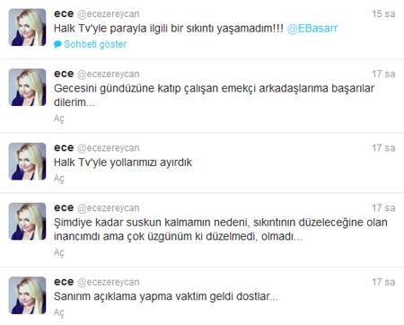 Halk TV sunucusu Ece Zereycan istifa etti