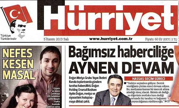 Aydın Doğan'ın sözlerini kendi gazeteleri yayınlamadı