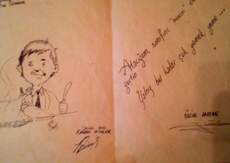 Ata Demirer’in karnesinde yazan komik not