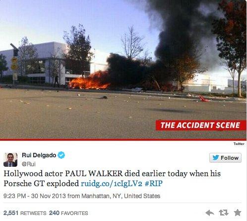 Hızlı ve Öfkeli'deki oyuncu Paul Walker öldü - izle