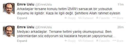 Emre Uslu'dan şaşırtan tersane tweet'i
