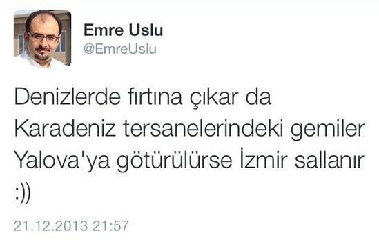Emre Uslu'dan şaşırtan tersane tweet'i