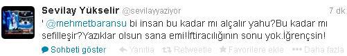 Baransu'dan Sevilay Yükselir'i kızdıran iddia