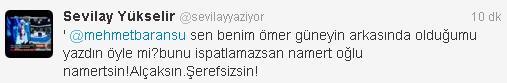 Baransu'dan Sevilay Yükselir'i kızdıran iddia