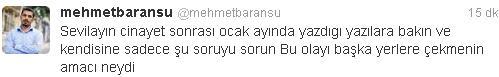 Baransu'dan Sevilay Yükselir'i kızdıran iddia