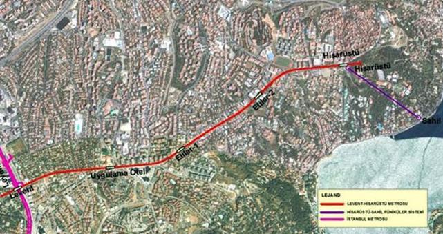 İstanbul Levent-Hisarüstü arasına mini metro yapılacak