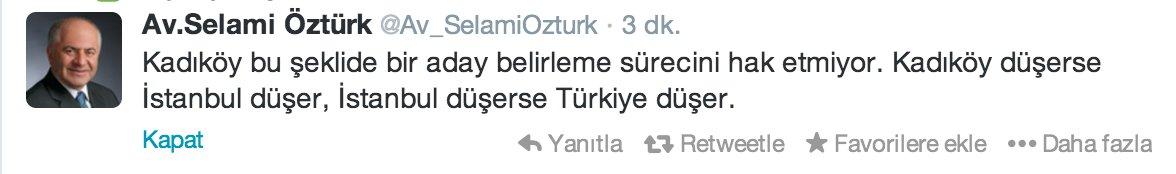 Selami Öztürk: Kadıköy düşerse İstanbul düşer