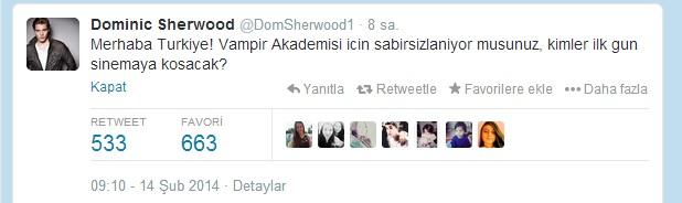 Dominic Sherwood Türkiye'deki hayranlarına seslendi - izle