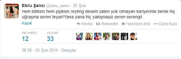 Seren Serengil ile Ebru Şancı fena kapıştı