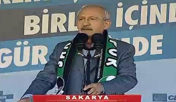 Kemal Kılıçdaroğlu'nun Sakarya mitingi konuşması