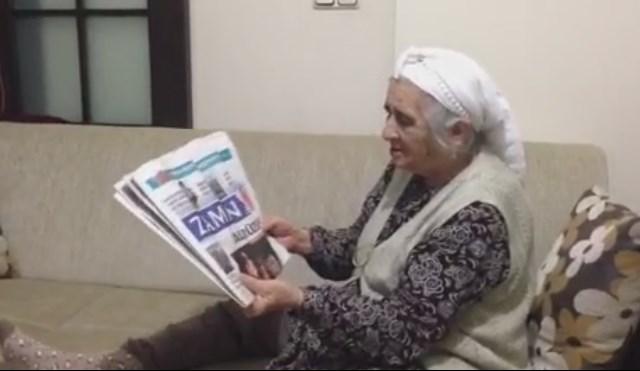 Zaman gazetesini yere fırlatan teyze
