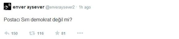 Enver Aysever'den tepki çeken Sırrı Süreyya Önder tweeti