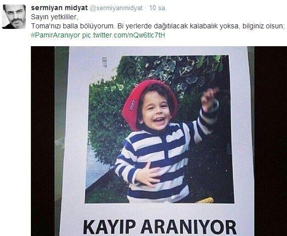 Sermiyan Midyat'tan tahrik edici Pamir tweet'i