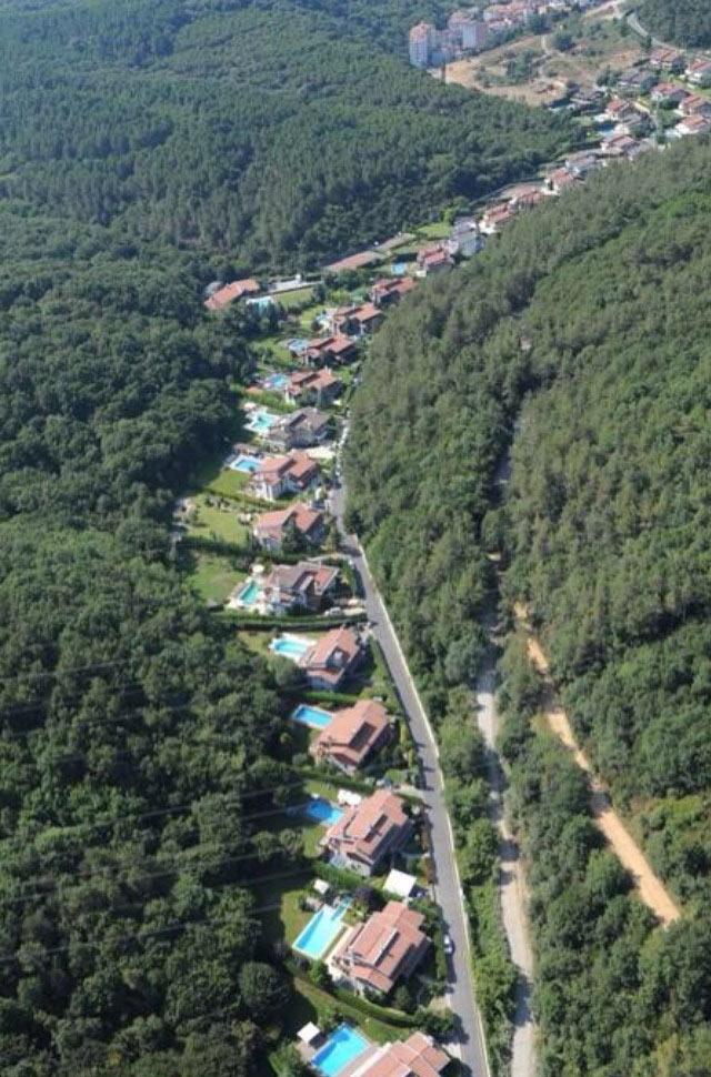 3. köprüye hayır diyenlerin Sarıyer ormanı villaları