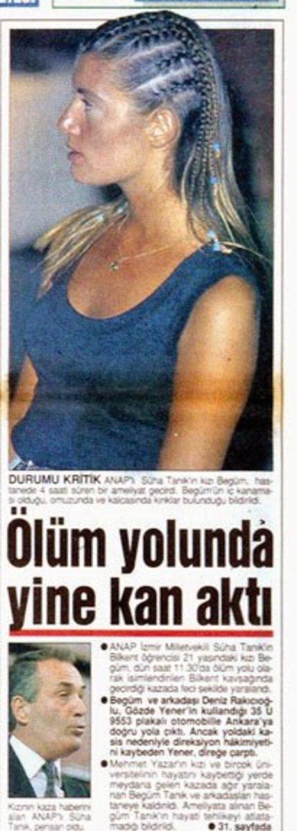 Begüm Şen de ciddi bir trafik kazası geçirmiş