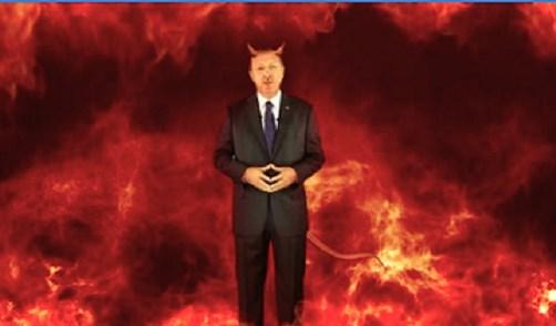 Alman televizyonu Erdoğan'ı şeytana benzetti İZLE