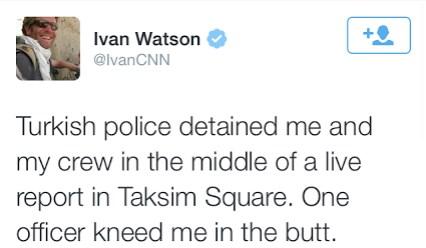 CNN muhabiri: Polis Taksim'de popoma vurdu